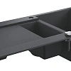 Кухонная мойка GROHE K500 с 1,5 чашей, 1000 x 500 мм, черный гранит (31646AP0) Кухонная мойка GROHE K500 с 1,5 чашей, 1000 x 500 мм, черный гранит (31646AP0)