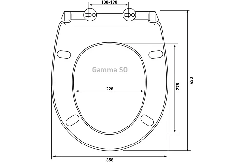 Крышка-сиденье BERGES Gamma SO 019103 Крышка-сиденье BERGES Gamma SO 019103