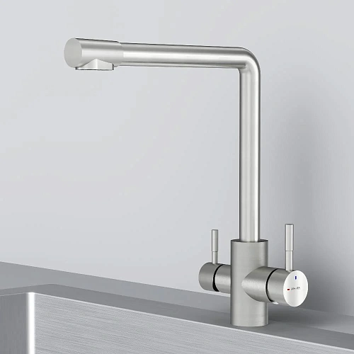 Смеситель для кухни AM.PM X-Joy S F85B05711 с каналом для питьевой воды, сатин Смеситель для кухни AM.PM X-Joy S F85B05711 с каналом для питьевой воды, сатин