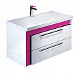 Тумба с раковиной IDDIS Color Plus 90 подвесная белая/розовая (COL90P0i95K) Тумба с раковиной IDDIS Color Plus 90 подвесная белая/розовая (COL90P0i95K)
