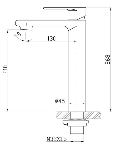 Смеситель для раковины BelBagno NOVA NOV-LMC-IN сатин Смеситель для раковины BelBagno NOVA NOV-LMC-IN сатин