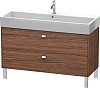 Картинка анонса товара «тумба под раковину duravit brioso br443701021 напольная 118 см орех темный»