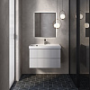 Картинка анонса товара «тумба под раковину aquame aqm900180wh s1 подвесная 80 см  белый глянец»