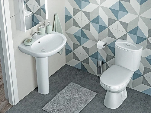 Унитаз напольный Santek Анимо с горизонтальным выпуском 1WH302135 компакт 1.WH30.2.135 Унитаз напольный Santek Анимо с горизонтальным выпуском 1WH302135 компакт 1.WH30.2.135