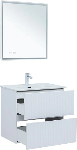 Тумба под раковину Aquanet Джейн 70 белый матовый 00313285 напольная/подвесная Тумба под раковину Aquanet Джейн 70 белый матовый 00313285 напольная/подвесная