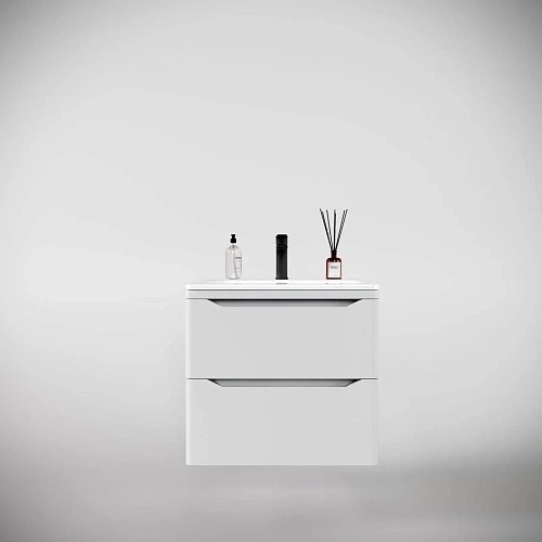 Тумба под раковину Style Line Марелла 60 Люкс антискрейтч белый матовый, PLUS подвесная СС-00002404 Тумба под раковину Style Line Марелла 60 Люкс антискрейтч белый матовый, PLUS подвесная СС-00002404