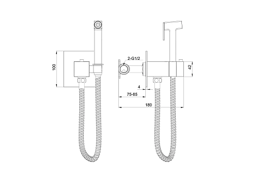 Гигиенический душ Wonzon & Woghand с термостатом, брашированное золото (WW-88829910-BG) Гигиенический душ Wonzon & Woghand с термостатом, брашированное золото (WW-88829910-BG)