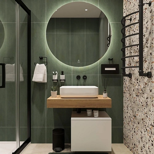 Комплект мебели STWORKI Ольборг 80 столешница дуб французский, без отверстий, с тумбой 50, с раковин 489050 Комплект мебели STWORKI Ольборг 80 столешница дуб французский, без отверстий, с тумбой 50, с раковин 489050