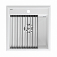 Кухонная мойка Paulmark STEPIA 50 с ролл-матом STEP брашированная PM115051-WH+R375-BS Кухонная мойка Paulmark STEPIA 50 с ролл-матом STEP брашированная PM115051-WH+R375-BS