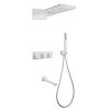 Душевая система ABBER Daheim AF8253W скрытого монтажа с изливом, термостат, белая матовая Душевая система ABBER Daheim AF8253W скрытого монтажа с изливом, термостат, белая матовая
