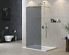 Душевая перегородка CEZARES LIBERTA-L-2-80-GR-Cr 80см стекло тонированное (графит), профиль хром