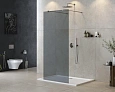 Душевая перегородка CEZARES LIBERTA-L-2-100-GR-Cr 100см стекло тонированное (графит), профиль хром Душевая перегородка CEZARES LIBERTA-L-2-100-GR-Cr 100см стекло тонированное (графит), профиль хром