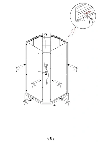 Душевая кабина Taliente с гидромассажем, 100x100x220см, четверть круга, профиль черный, прозрозрачно TA-100CB Душевая кабина Taliente с гидромассажем, 100x100x220см, четверть круга, профиль черный, прозрозрачно TA-100CB