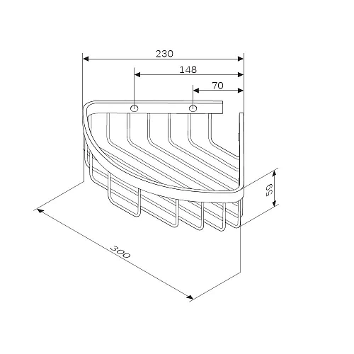 Полка AM.PM Sense L A7452100 угловая, хром Полка AM.PM Sense L A7452100 угловая, хром