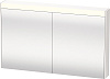 Картинка анонса товара «зеркальный шкаф duravit brioso br710402222 122 см белый глянцевый»