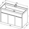 Тумба с раковиной Aquanet Латина 100 белый 00212837 Тумба с раковиной Aquanet Латина 100 белый 00212837