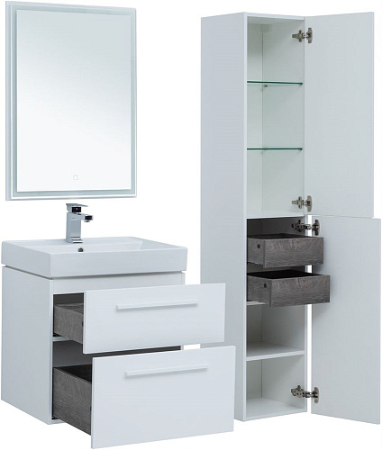 Тумба под раковину Aquanet Nova 60 белый (2 ящика) 00242279 Тумба под раковину Aquanet Nova 60 белый (2 ящика) 00242279