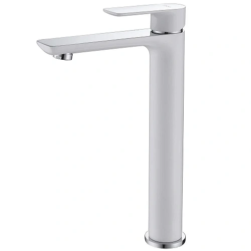 Смеситель для раковины ABBER Weiss Insel AF8011W белый-хром Смеситель для раковины ABBER Weiss Insel AF8011W белый-хром