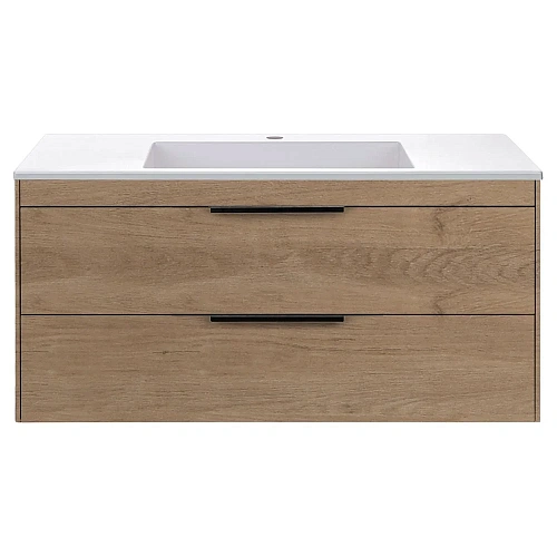 Тумба под раковину Vincea Chiara 2D 1000 подвесная, 2 выкатных ящика soft-close, N.Oak VMC-2C2100NO Тумба под раковину Vincea Chiara 2D 1000 подвесная, 2 выкатных ящика soft-close, N.Oak VMC-2C2100NO