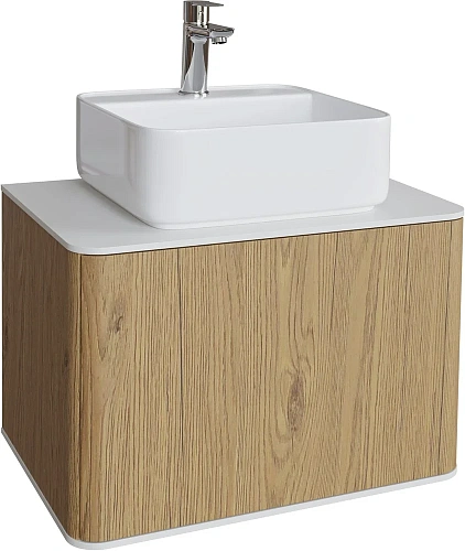 Тумба с раковиной STWORKI Ноттвиль 60 дуб верона, без выреза под смеситель 444538 Тумба с раковиной STWORKI Ноттвиль 60 дуб верона, без выреза под смеситель 444538