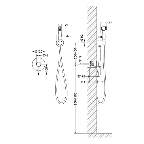 Гигиенический душ Timo Saona 2389/18SM черное золото Гигиенический душ Timo Saona 2389/18SM черное золото