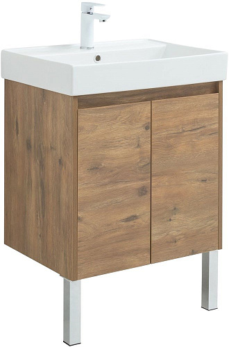 Тумба под раковину Aquanet Nova Lite 60 дуб рустикальный (2 дверцы) 00298849 Тумба под раковину Aquanet Nova Lite 60 дуб рустикальный (2 дверцы) 00298849