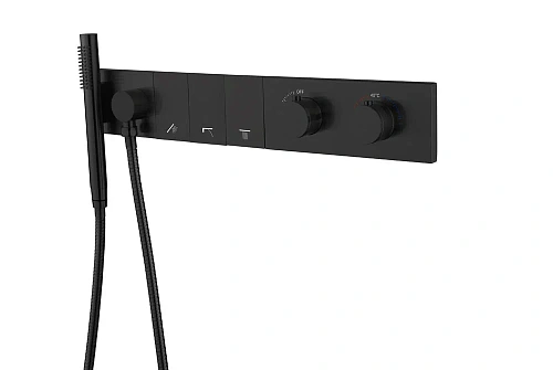 Смеситель для ванны Boheme ZODIAC 133-SYS-B THERMO Black Смеситель для ванны Boheme ZODIAC 133-SYS-B THERMO Black