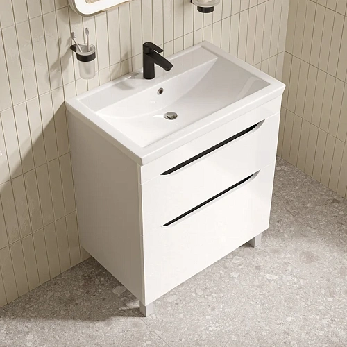 Тумба с раковиной IDDIS Ray RAY70WFi95K напольная, 70 см, белый Тумба с раковиной IDDIS Ray RAY70WFi95K напольная, 70 см, белый