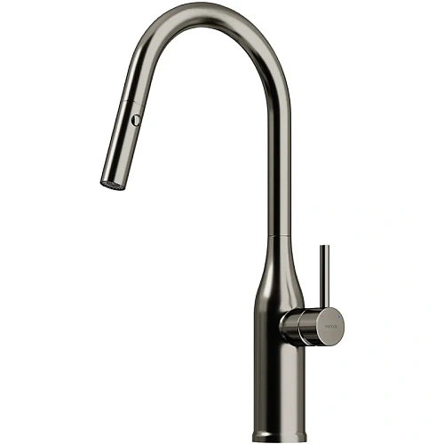 Смеситель для кухни Sancos Grand SC4002GG с вытяжным изливом, вороненая сталь Смеситель для кухни Sancos Grand SC4002GG с вытяжным изливом, вороненая сталь