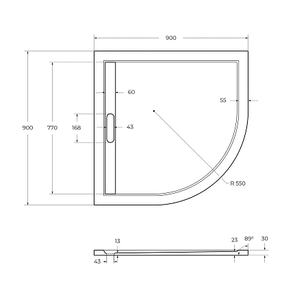 Душевой поддон CEZARES TRAY-AS-R-90-30-W 900x900 искусственный камень, белый Душевой поддон CEZARES TRAY-AS-R-90-30-W 900x900 искусственный камень, белый