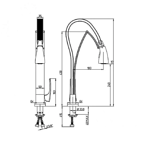 Смеситель для ванны Paini Nove 09PZ6911 встраиваемый, черный матовый Смеситель для ванны Paini Nove 09PZ6911 встраиваемый, черный матовый