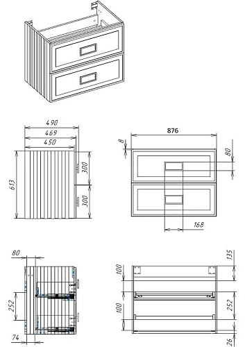 Тумба под раковину La Fenice Cubo Cappuccino TWIN 90 FNC-01-CUB-C-90-2 бежевая Тумба под раковину La Fenice Cubo Cappuccino TWIN 90 FNC-01-CUB-C-90-2 бежевая