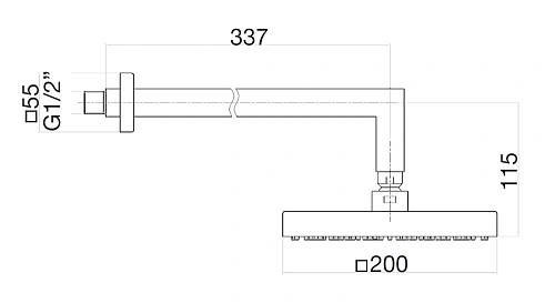 Верхний душ Webert AC0840560, черный Верхний душ Webert AC0840560, черный