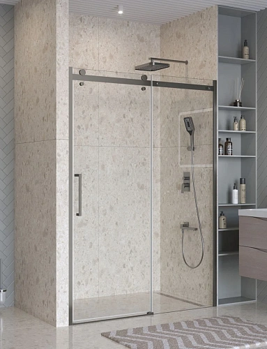 Душевая дверь BelBagno MARINO-2-BF-1-150-C-GM 150 см, профиль оружейная сталь, стекло прозрачное Душевая дверь BelBagno MARINO-2-BF-1-150-C-GM 150 см, профиль оружейная сталь, стекло прозрачное