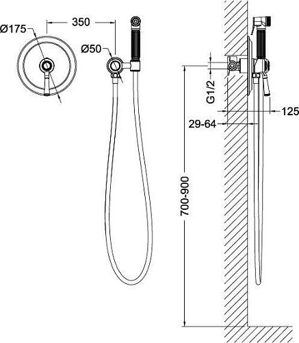 Гигиенический душ Timo Arisa 5309/00SM chrome Гигиенический душ Timo Arisa 5309/00SM chrome