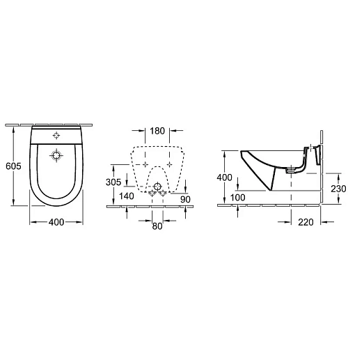 Биде подвесное Villeroy&Boch Lifetime 547500R1 Биде подвесное Villeroy&Boch Lifetime 547500R1