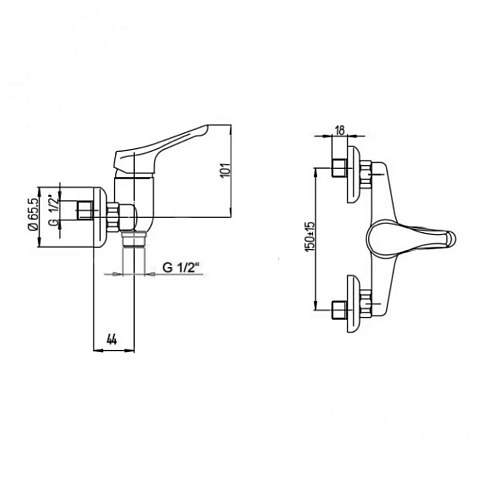 Смеситель для душа Paini Bios 05CR511LMKM Смеситель для душа Paini Bios 05CR511LMKM