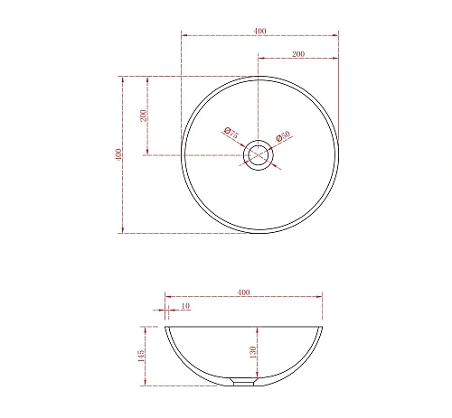 Раковина NT BAGNO NT410 Coppa из искусственного камня Раковина NT BAGNO NT410 Coppa из искусственного камня