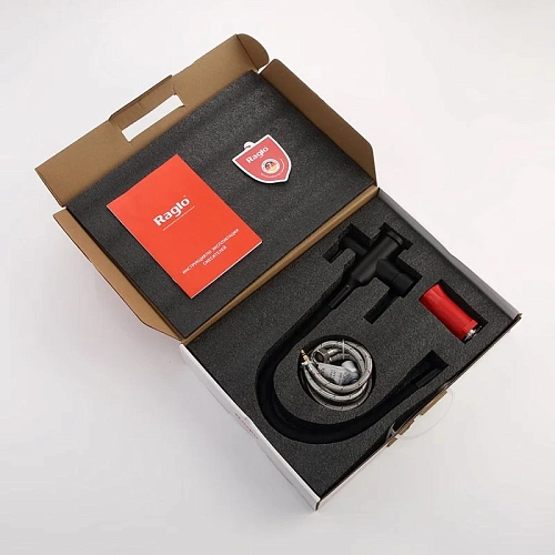 Смеситель для кухни Raglo R81.64.06 с гибким изливом с подключением к фильтру, черный Смеситель для кухни Raglo R81.64.06 с гибким изливом с подключением к фильтру, черный