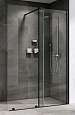 Душевая перегородка ABBER Komfort AG09100B 100 см универсальная, профиль черный, стекло прозрачное
