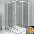 Душевой уголок Radomir Дрим 110 1-03-1-0-0-1201 квадратный, стекло матовое, поддон с каркасом и сифоном, профиль белый Душевой уголок Radomir Дрим 110 1-03-1-0-0-1201 квадратный, стекло матовое, поддон с каркасом и сифоном, профиль белый