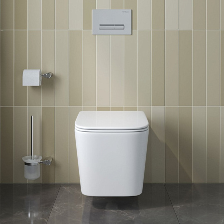 Унитаз подвесной BelBagno DUE-TOR BB5171CH-TOR/SC безободковый c сиденьем Унитаз подвесной BelBagno DUE-TOR BB5171CH-TOR/SC безободковый c сиденьем