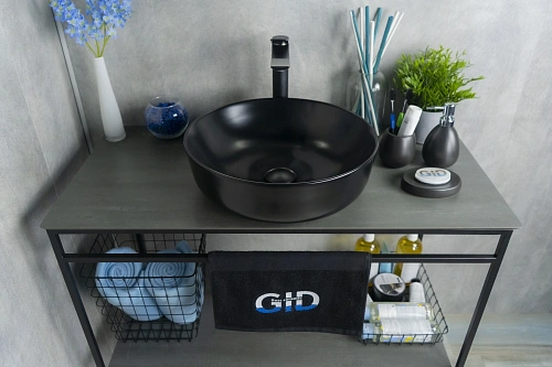 Раковина Gid Nc911 52224 накладная черная матовая 41.5x41.5x13.5 Раковина Gid Nc911 52224 накладная черная матовая 41.5x41.5x13.5