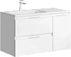 Тумба под раковину AQWELLA Accent 90 см ACC0109LW подвесная, левая белая