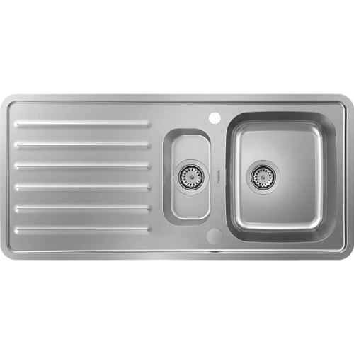 Кухонная мойка Hansgrohe S41 S4113-F540 340/150/400 с крылом 43339800, нержавеющая сталь встраиваема Кухонная мойка Hansgrohe S41 S4113-F540 340/150/400 с крылом 43339800, нержавеющая сталь встраиваема