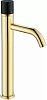 Смеситель для раковины Boheme STICK GOLD MRAMOR BLACK 122-G-MR-BLACK