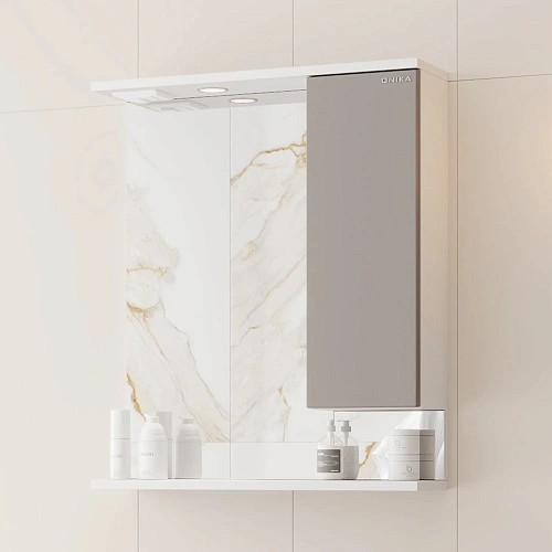 Зеркальный шкаф Onika Марви 60 см 206088 мокко, правый, с подсветкой Зеркальный шкаф Onika Марви 60 см 206088 мокко, правый, с подсветкой