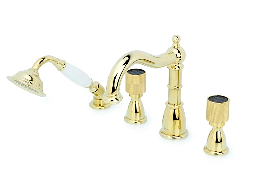 Смеситель на борт ванны Boheme Royal Cristal 395-Royal/CRST black Смеситель на борт ванны Boheme Royal Cristal 395-Royal/CRST black