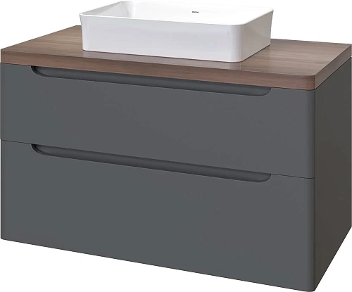 Комплект мебели STWORKI Берген 100 серая с темной столешницей, раковина Bocchi Sottile 1476-001-0125 565828 Комплект мебели STWORKI Берген 100 серая с темной столешницей, раковина Bocchi Sottile 1476-001-0125 565828