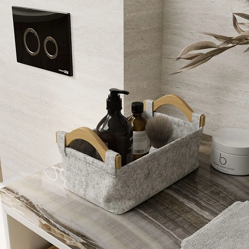 Корзина для белья WasserKRAFT Aula WB-110-S серый Корзина для белья WasserKRAFT Aula WB-110-S серый